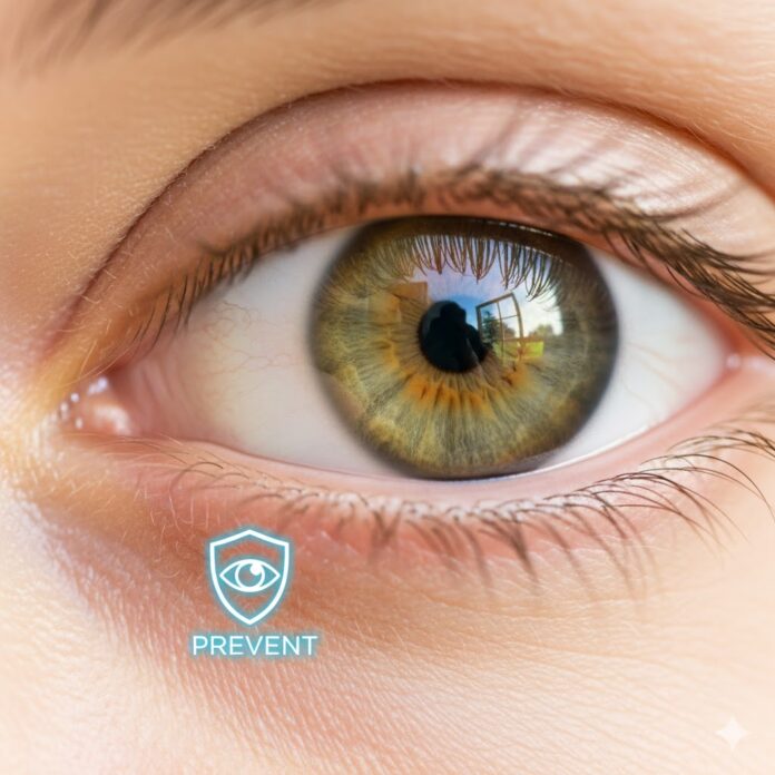 Healthy human eye close-up representing vision and overall wellness